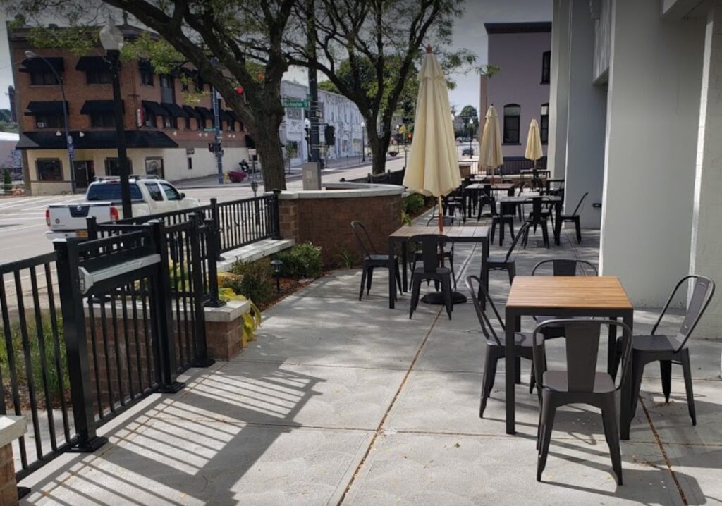 patio view outside at pearl city hops